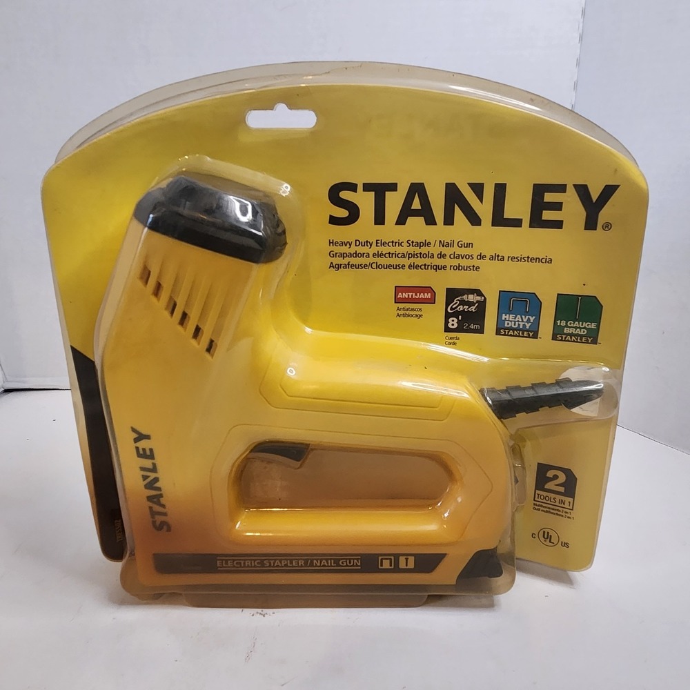 STANLEY 2in1 Electric Staple Nail gun TRE550Z NEW Anti-jam Adjustable Power Dial